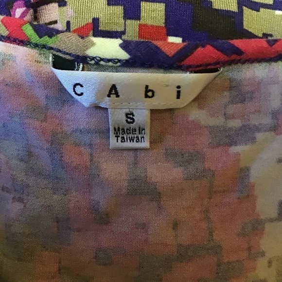 Cabi op art bright plunging tank top - Picture 2 of 9